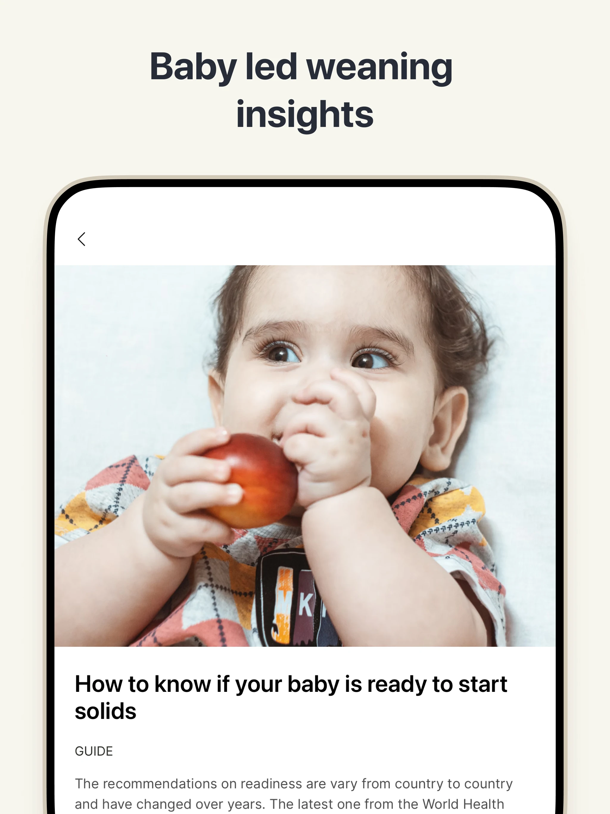 Starting Solids: Baby Food screenshot